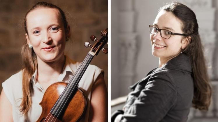 Geigerin Annie Gard und Organistin Lea Suter werden am Samstag zu einem Konzert  in der Ganderkeseer Kirche erwartet.