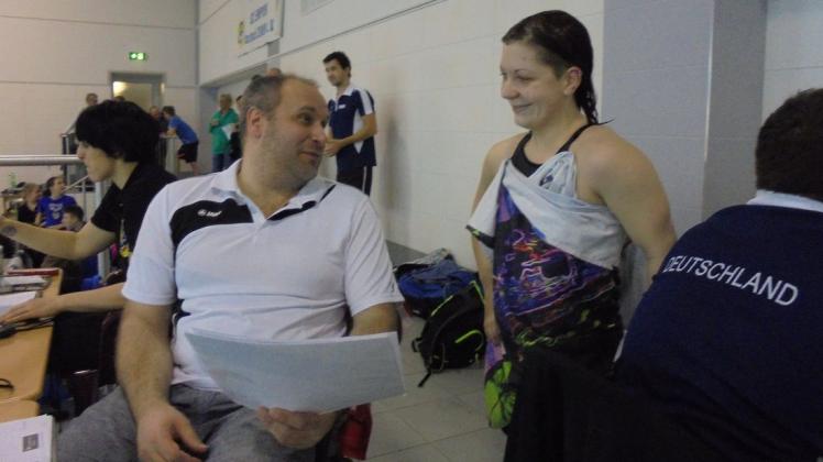 Konzentriert sich auf die Ziele 2021, zum Beispiel auf die Erfüllung der Normzeit für die Paralympics durch Denise Grahl (rechts): Para-Schwimm-Landestrainer André Wilde