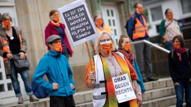 Bereits in der Vergangenheit gab es Demonstrationen in Osnabrück, um auf das Schicksal Geflüchteter aufmerksam zu machen. (Archivfoto)