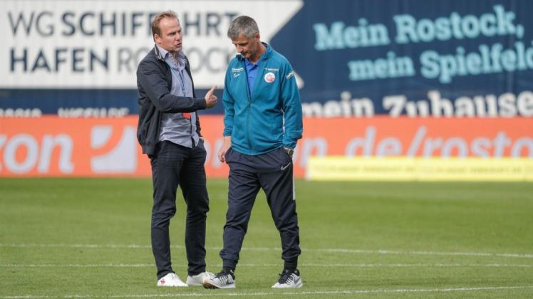 Keine Transfers am Deadline Day: Sportvorstand Martin Pieckenhagen (l.) und Trainer Jens Härtel verzichteten auf Last-Minute-Wechsel.