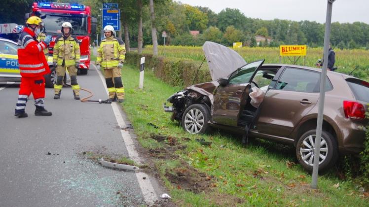 Zwei Autos sind bei einem Unfall an der Syker Straße in Delmenhorst schwer beschädigt worden.