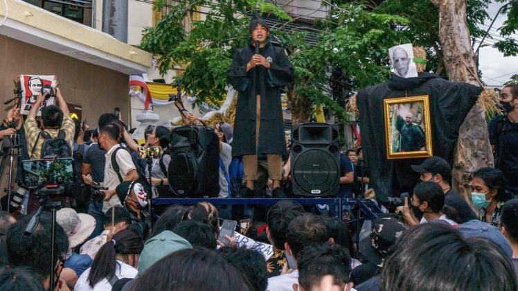 Figuren aus der Filmreihe von Harry Potter spielen eine große Rolle bei den Protesten in Thailand.