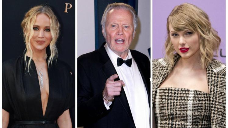 Die Hollywood-Stars Jennifer Lawrence, Jon Voight und Taylor Swift haben jeweils ihren eigenen Favoriten für die US-Präsidentschaftswahl. Die Hollywood-Stars Jennifer Lawrence, Jon Voight und Taylor Swift haben jeweils ihren eigenen Favoriten für die US-Präsidentschaftswahl.