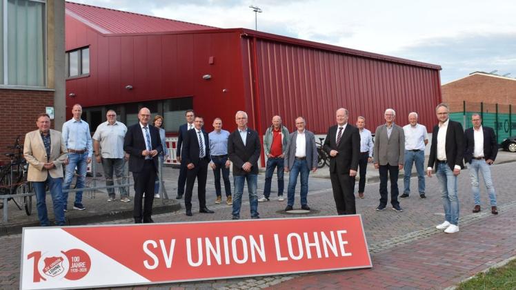 Ein großer Tag für den SV Union Lohne war die Einweihung des neuen Funktionsgebäudes.