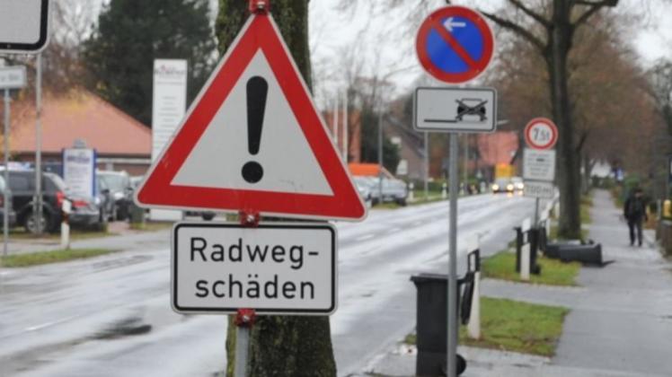 Papenburg hat reichlich Sanierungsbedarf bei der Straßeninfrastruktur - nicht nur bei Radwegen (Archivbild)