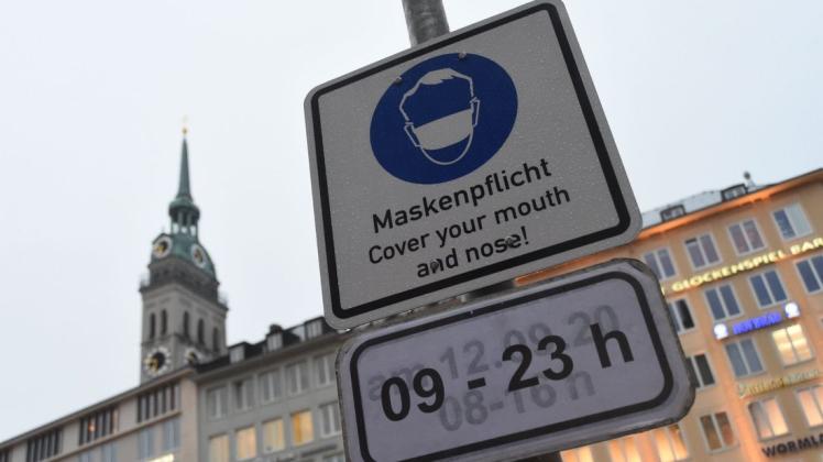 In München muss seit Donnerstag zwischen 9 und 23 Uhr auf öffentlichen Plätzen Grund des Coronavirus eine Maske getragen werden.