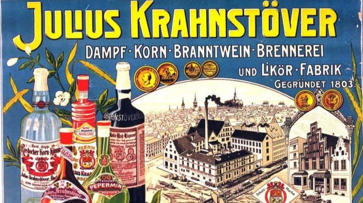 Alle seine Marken bot das von Julius Krahnstöver gegründete Unternehmen auch in eigenen Geschäften in der Kröpeliner-Tor-Vorstadt (KTV) und in Warnemünde an.