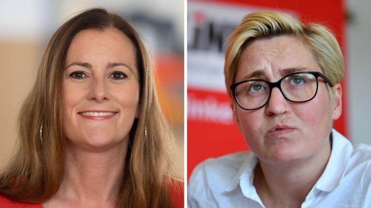 Als aussichtsreiche Kandidatinnen als Parteichefs der Linken gelten die Fraktionsvorsitzenden aus Hessen und Thüringen, Janine Wissler (l) und Susanne Hennig-Wellsow. Als aussichtsreiche Kandidatinnen als Parteichefs der Linken gelten die Fraktionsvorsitzenden aus Hessen und Thüringen, Janine Wissler (l) und Susanne Hennig-Wellsow.