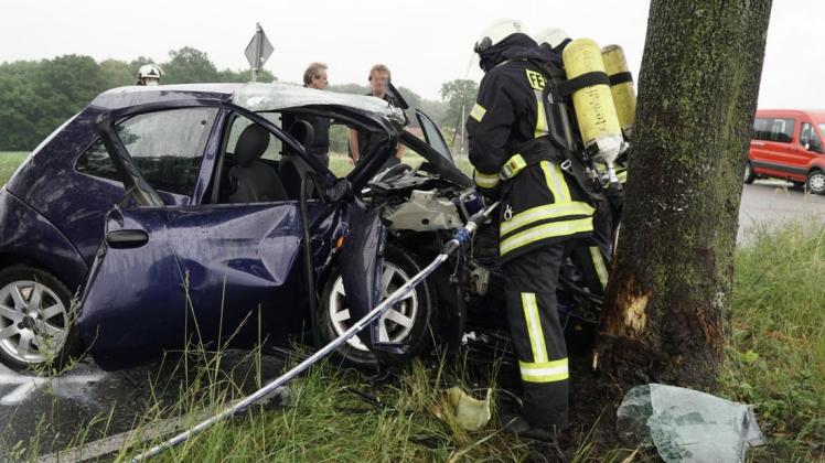 Bei einem Unfall am Montagmorgen in Belm ist eine Frau schwer verletzt worden.