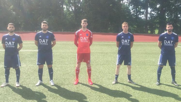 Das Viertelfinale war für das "Elfmeter-Team" des SV Tur Abdin Delmenhorst mit (von links) Jonas Yildiz, Aho Hanno, Jens Dekarski, Frederik Dittmar und Can-Dennis Blümel die Endstation.