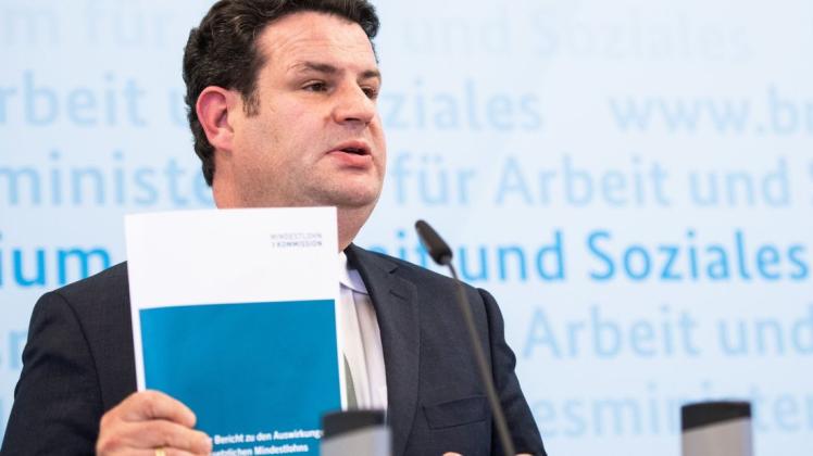 Präsentierte die Empfehlung der Mindestlohnkommission: Bundesarbeitsminister Hubertus Heil (SPD).