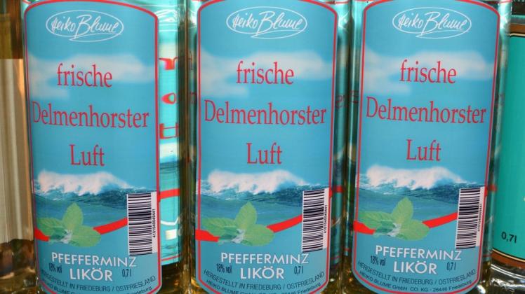 Bereits im Sortiment: Der Pfefferminzlikör "Delmenhorster Luft".