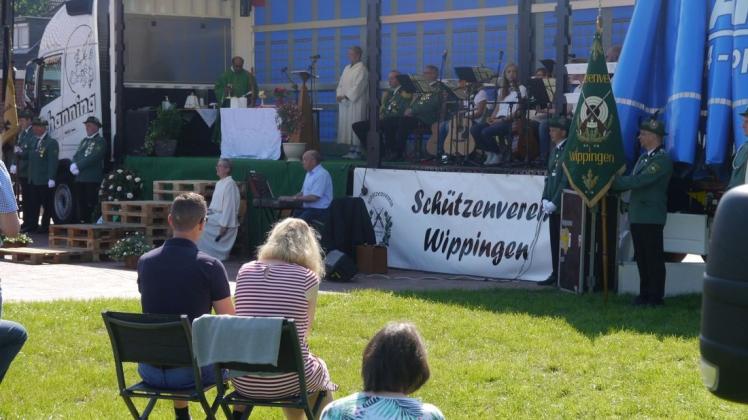 Schützenfest anders: Statt einem großen Fest feierten die Wippinger eine Schützenmesse.