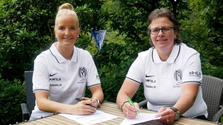 Eng zusammenarbeiten werden die neue Teammanagerin Jessica Bos (l.) und die Sportliche Leiterin Maria Reisinger beim SV Meppen.