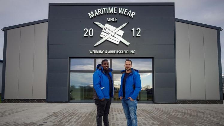 Sie starten weiter durch: Martin Ibrahim (links) und Tim Held, Gründer und Geschäftsführer von Maritime wear in Haren.