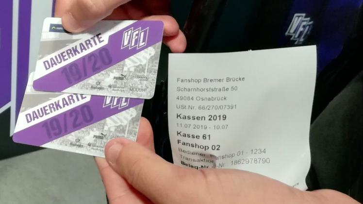 Dauerkarten für die Saison 2019/20 des VfL Osnabrück. Dauerkarten für die Saison 2019/20 des VfL Osnabrück.
