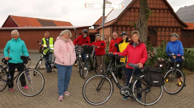 Die Stemweder Fahrradgruppe startet zu einem Ausflug in die Umgebung.