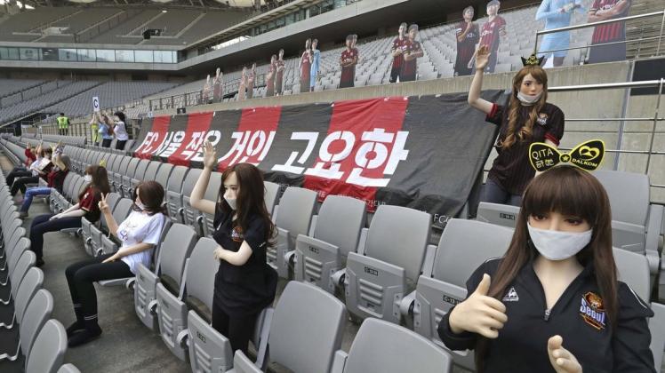 Der FC Seoul wollte ein "Element des Spaßes" einfügen – mit Sexpuppen als Zuschauer.