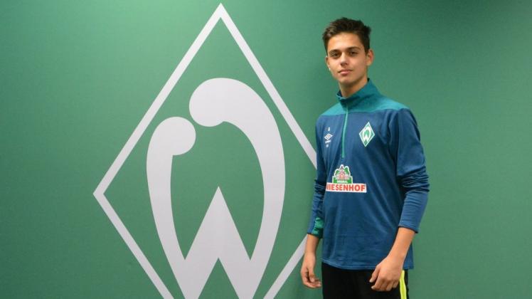 Der Delmenhorster Emre Karagöz  gehört zur U17 von Werder Bremen, die in der Bundesliga Dritter ist.