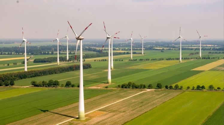 In etwa wie der Windparkt Haren-Rütenmoor wird auch der neue Windpark Fehndorf/Lindloh aussehen.