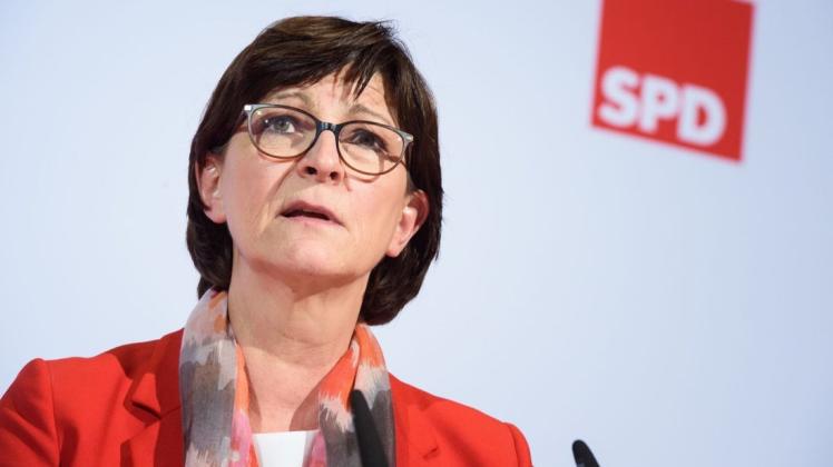 Im Livestream der Papenburger SPD zugeschaltet wird Saskia Esken.