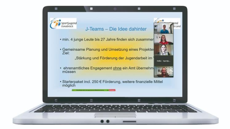 11676193a53655a1a5434383c3d50640.jpeg Internetkonferenzen liegen auch im organisierten Sport im Trend: Unser Bild zeigt Referenten aus Sportjugend und Vereinen, die vor Kurzem über die Jugendarbeit in sogenannten J-Teams informierten.