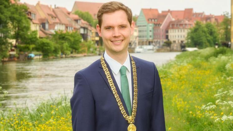 Ein Belmer in Bamberg: Jonas Glüsenkamp ist jetzt stellvertretender Bürgermeister - und darf die Amtskette tragen.