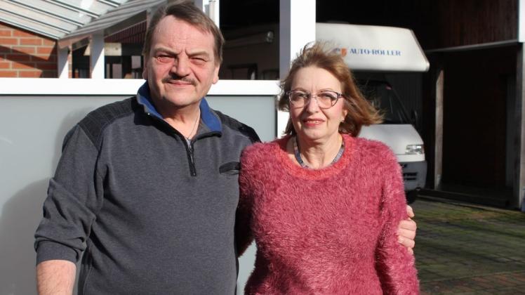 Hans-Jürgen Krüger mit seiner Frau Ulrike Krüger: Der ehemalige OP-Manager spendete 1140 Euro an die Organisation "World Bicycle Relief". Foto: Talea Norda