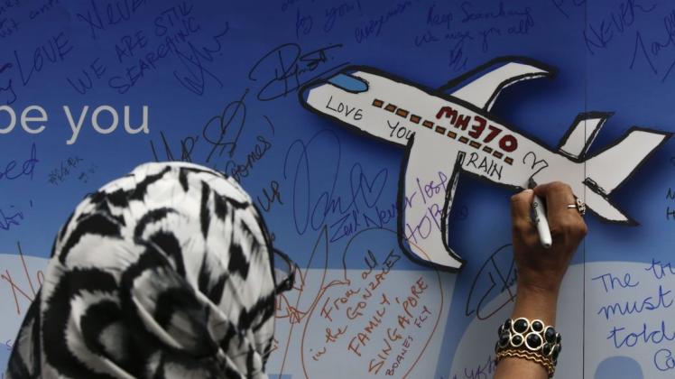Vor sechs Jahren (8. März 2014) verschwand die MH370 auf dem Weg von Malaysias Hauptstadt Kuala Lumpur nach Peking, an Bord waren 239 Menschen. Foto: dpa/Fazry Ismail/EPA
