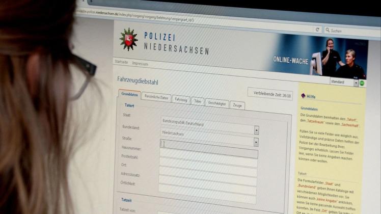 Die Polizei rät dazu, zur Anzeigeerstattung die Online-Wache zu nutzen. Symbolfoto: dpa Die Polizei rät dazu, zur Anzeigeerstattung die Online-Wache zu nutzen. Symbolfoto: dpa