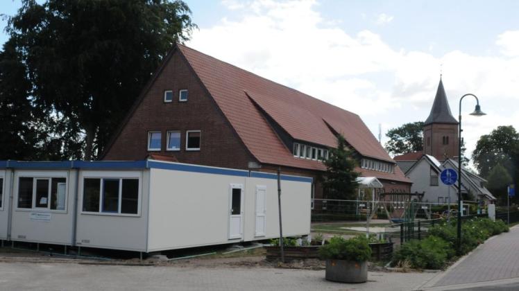 Als Behelfsdomizil für eine der beiden Krippengruppen des Kindergartens in Holte-Lastrup dient seit dem vergangenen Sommer ein Container. 