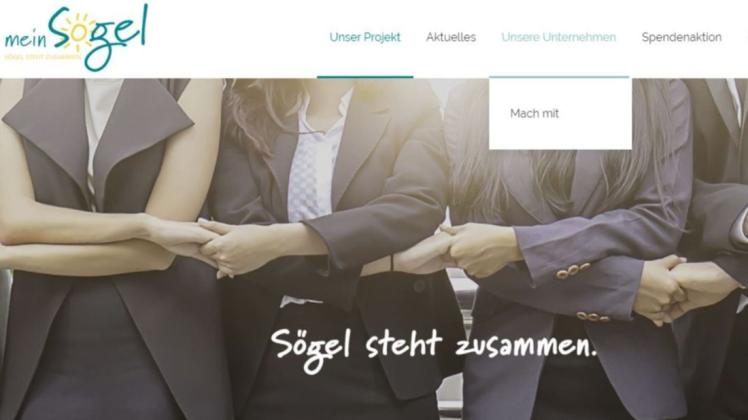 Sögel steht zusammen: Im Internet auf www,mein-soegel.de ist eine digitale Plattform für Händler aus der Hümmlinggemeinde geschaffen worden. Screenshot: Christian Belling