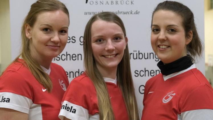 Den Vorstand der Sportjugend Osnabrück bilden (von links)  Lisa Wittling, Daniela Leitmann und Melanie Müller mit  „Neuzugang“ Lea Richter, die auf dem Foto fehlt. 