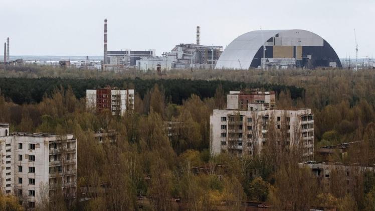 Blick auf die Ruine des Kraftwerks. Foto: dpa/epa/Roman Pilipey Blick auf die Ruine des Kraftwerks. Foto: dpa/epa/Roman Pilipey