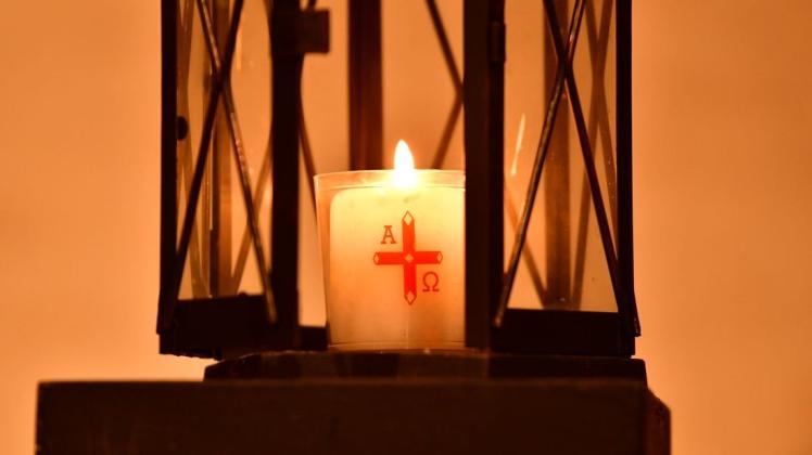 Das Osterlicht in der Kirche St. Lambertus Ostercappeln. Foto: Rainer Gelhot Das Osterlicht in der Kirche St. Lambertus Ostercappeln. Foto: Rainer Gelhot