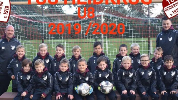 Hat in der Corona-Krise ein Zeichen gesetzt: das F2-Team des TuS Heidkrug. Foto: Braunschweiger/TuS Heidkrug Hat in der Corona-Krise ein Zeichen gesetzt: das F2-Team des TuS Heidkrug. Foto: Braunschweiger/TuS Heidkrug