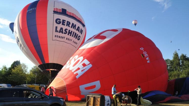 Aus dem Stadtpark werden anders als im August 2018 in diesem Sommer keine Heißluftballone aufsteigen. Das Ballonfestival wird auf 2021 verschoben. Foto: Gerd Schade