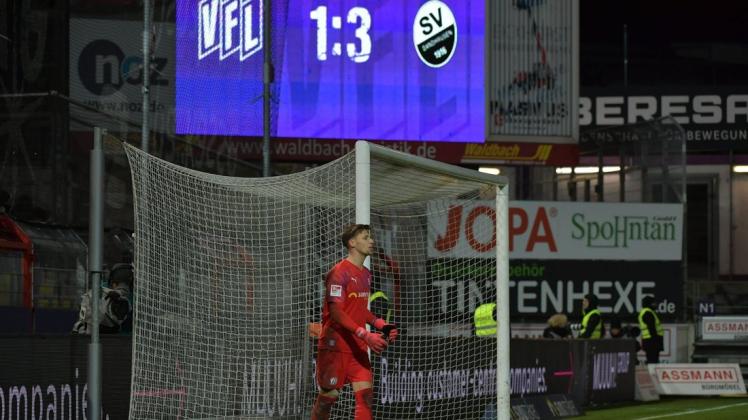 Enttäuscht nach dem 1:3: VfL-Torwart Nils Körber. 