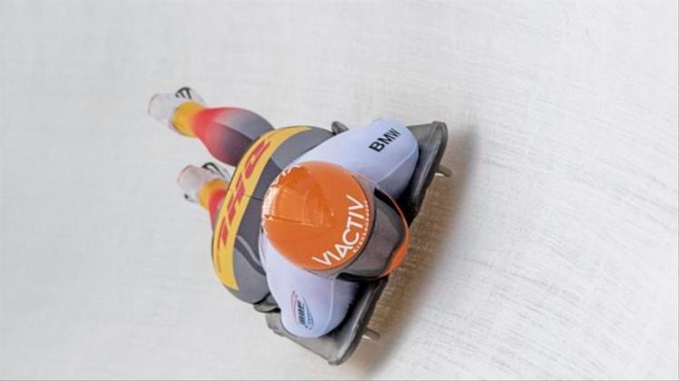 Holte ihren dritten Sieg im Skeleton-Weltcup: Tina Hermann im Eiskanal. Holte ihren dritten Sieg im Skeleton-Weltcup: Tina Hermann im Eiskanal.