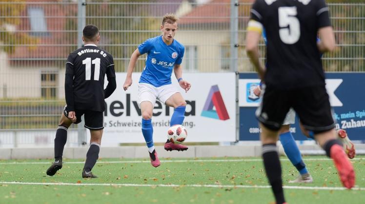 Erzielte gegen den Greifswalder FC den 1:2-Anschlusstreffer für die A-Junioren des FC Hansa: Ken Wähling (hier in einer früheren Partie)