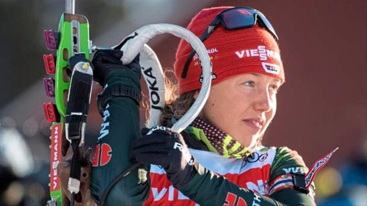 Laura Dahlmeier geht mit Erik Lesser beim Biathlon-Event auf Schalke an den Start. 