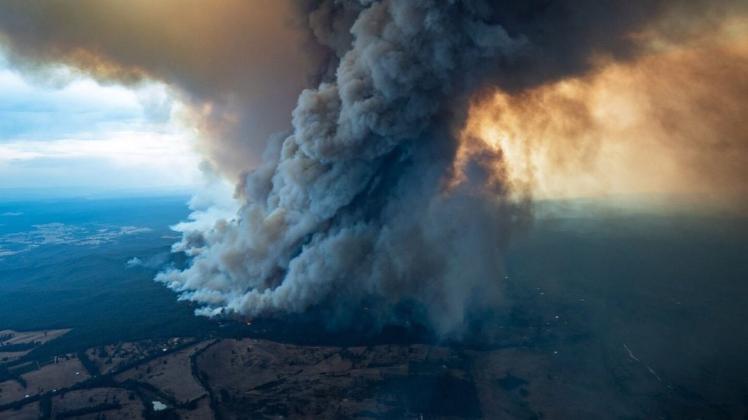 Im Gebiet East Gippsland sind mehr als 800.000 Hektar Buschland verbrannt. Foto: dpa/DELWP GIPPSLAND