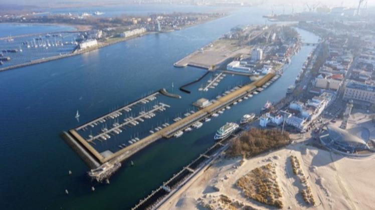 So soll der Hafen aussehen, wenn die Baumaßnahmen 2022 abgeschlossen sind.