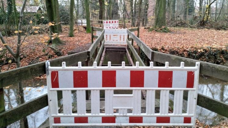 Zwei Brücken im Tiergarten sind wegen starker Schäden gesperrt. Jetzt gibt es eine Lösung. Archivfoto: Jan Eric Fiedler