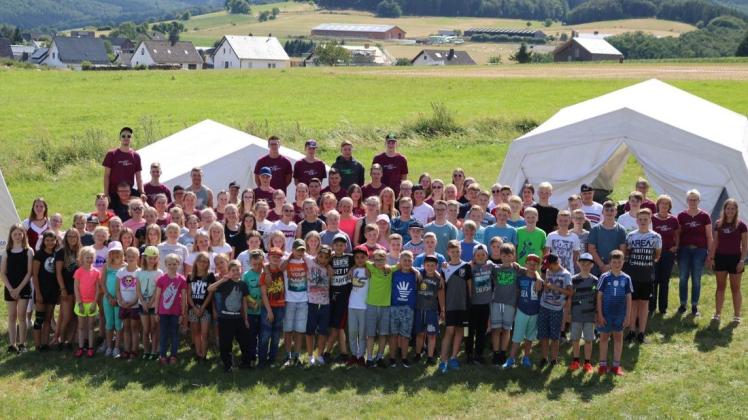 Tradition: Seit vielen Jahren organisiert die Katholische Jugend Bohmte jeweils in den Sommerferien ein Zeltlager im Sauerland. 90 Kids waren 2019 dabei. Foto: Katholische Jugend