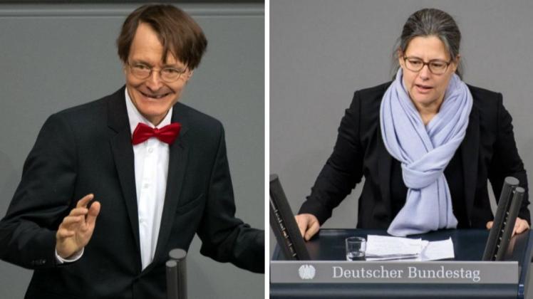 Wollen die SPD aus der Groko führen: Karl Lauterbach und Nina Scheer kandidieren gemeinsam für den SPD-Vorsitz.
dpa/Ralf Hirschberger/imago images / Christian Spicker