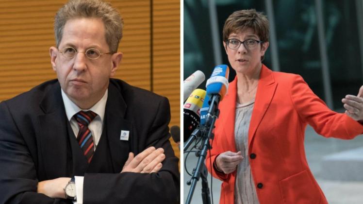 CDU-Rechtsaußen Hans-Georg Maaßen schlägt Kritik seiner Parteivorsitzenden Annegret Kramp-Karrenbauer entgegen. Foto: dpa/Jörg Carstensen (2)
