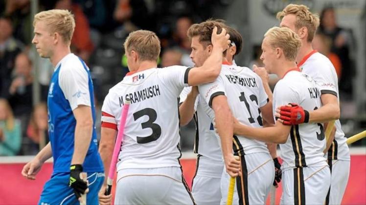 Die deutschen Hockey-Herren setzten sich klar gegen Schottland durch. 