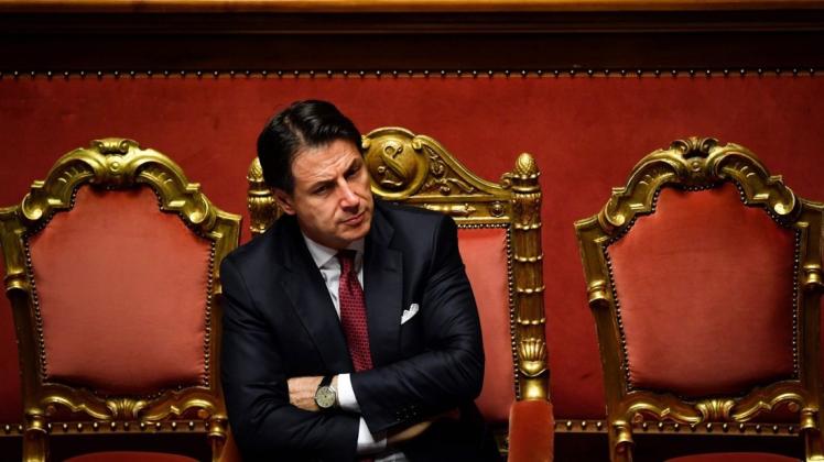 Hat der rechten Lega die Leviten gelesen und dann seinen Rücktritt als Premierminister eingereicht: Giuseppe Conte. Foto: Andreas Solaro/AFP