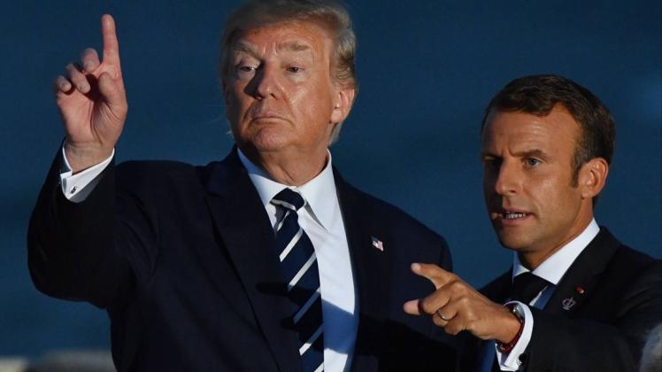 Stellten beim G7-Treffen in Biarritz die Weichen: US-Präsident  Donald Trump und Frankreichs Staastpräsident  Emmanuel Macron.. Foto: imago images